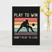 Volleybalspeler spelen om te winnen Niet spelen om Kaart (Gele Bloem)