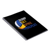 Volleybalspeler | Spike Repo instellen Notitieboek (Rechterzijde)