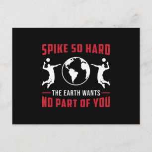 Volleybalspeler Spike Zo Hard Beach Volleybal Briefkaart
