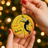 Volleybalspeler Sport Meisje Atleet Custom Keramisch Ornament
