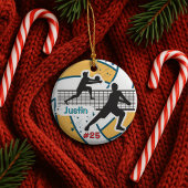 Volleybalspeler Sportteam Jongen Atleet Custom Keramisch Ornament