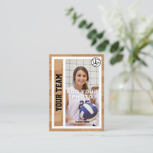 Volleybalspeler Trading Kaart Souvenir Contactkaartje (Staand voorkant)
