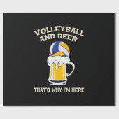Volleybalspeler | Volleybal en bier Cadeaupapier (Vlak)