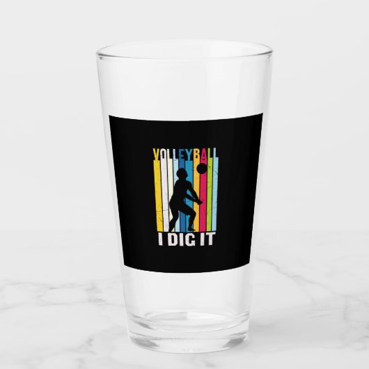 Volleybalspeler | Volleybal I dig Glas (Voorkant)