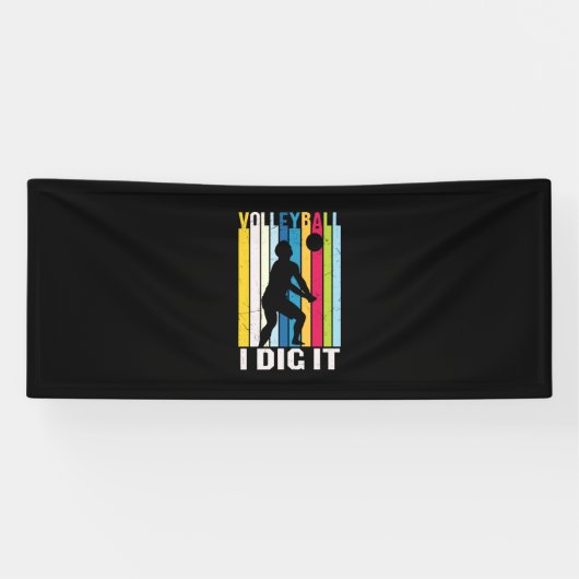 Volleybalspeler | Volleybal I dig Spandoek (Horizontaal)