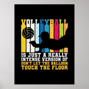 Volleybalspeler Volleybal is slechts een echt Poster