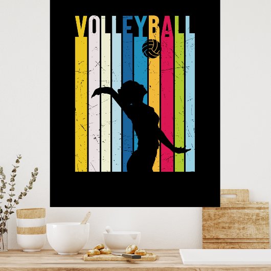 Volleybalspeler |  volleybal poster (Keuken)