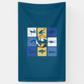 Volleybalspeler | Volleybalcirkel Spandoek (Verticaal)