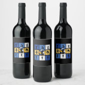 Volleybalspeler | Volleybalcirkel Wijn Etiket (Flessen)