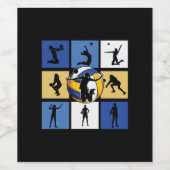 Volleybalspeler | Volleybalcirkel Wijn Etiket (Enkel label)