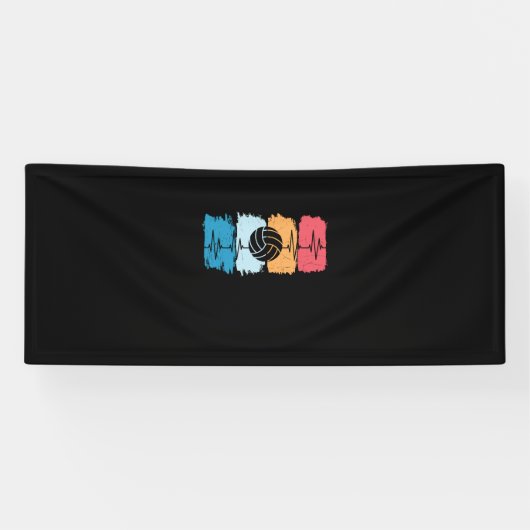 Volleybalspeler | Volleybalhartslag Spandoek (Horizontaal)