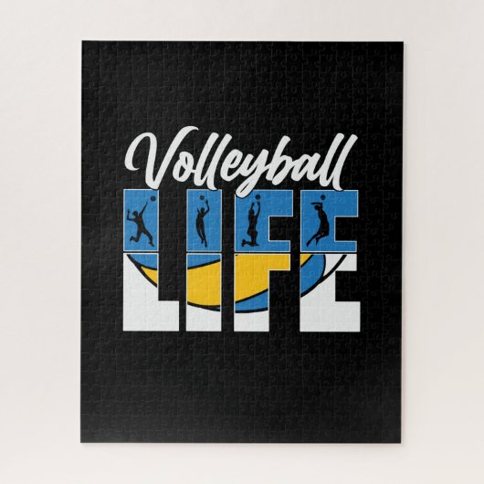 Volleybalspeler | Volleyballeven Legpuzzel (Verticaal)