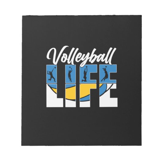 Volleybalspeler | Volleyballeven Notitieblok (Voorkant)