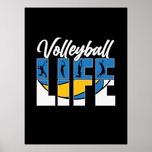 Volleybalspeler | Volleyballeven Poster (Voorkant)