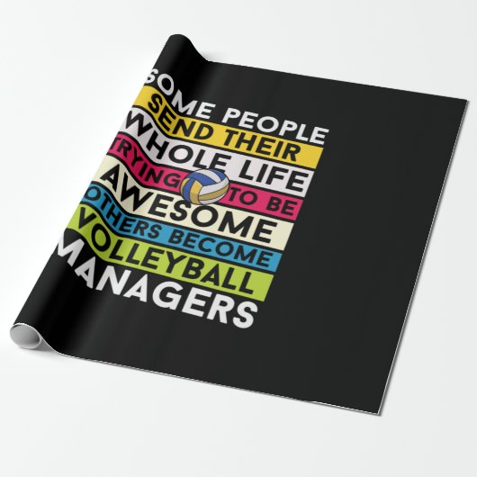 Volleybalspeler | Volleybalmanagers Cadeaupapier (Uitgerold)