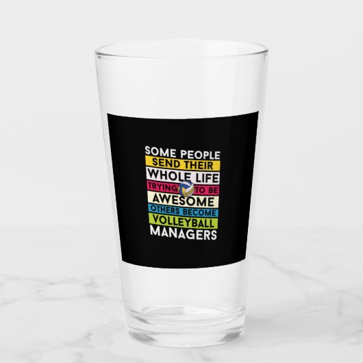 Volleybalspeler | Volleybalmanagers Glas (Voorkant)