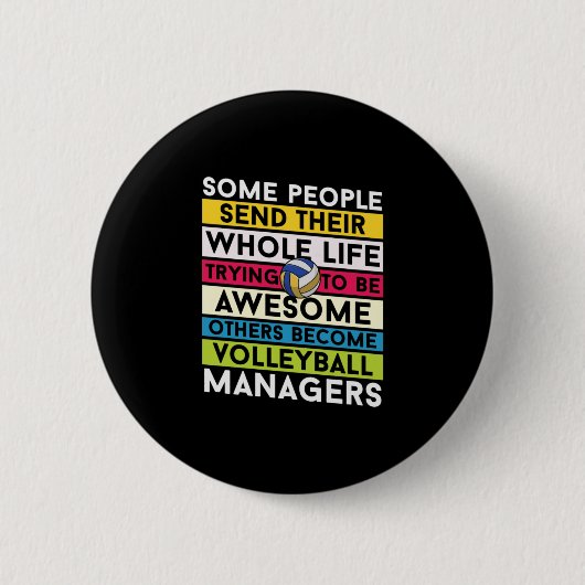 Volleybalspeler | Volleybalmanagers Ronde Button 5,7 Cm (Voorkant)