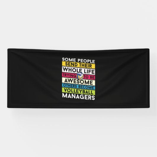 Volleybalspeler | Volleybalmanagers Spandoek (Horizontaal)
