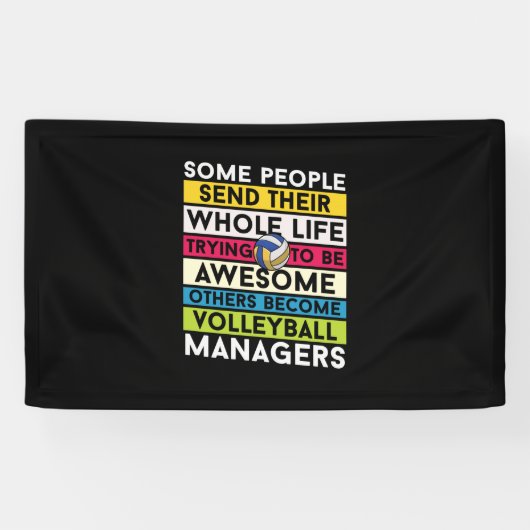 Volleybalspeler | Volleybalmanagers Spandoek (Horizontaal)