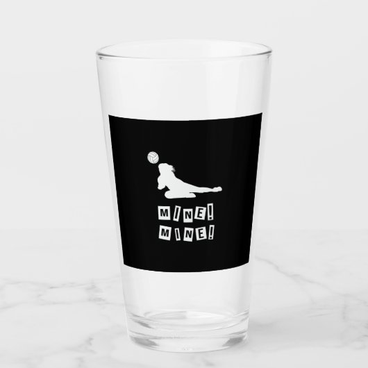 Volleybalspeler | Volleybalmijn Glas (Voorkant)