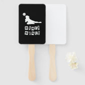 Volleybalspeler | Volleybalmijn Handwaaier (Voorkant en achterkant)