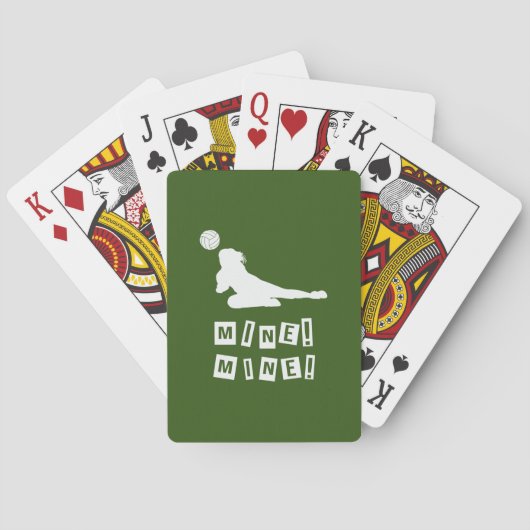 Volleybalspeler | Volleybalmijn Pokerkaarten (Achterkant)