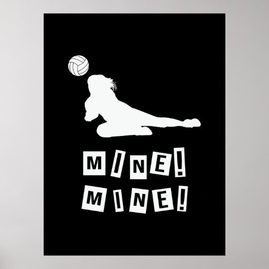 Volleybalspeler | Volleybalmijn Poster (Voorkant)