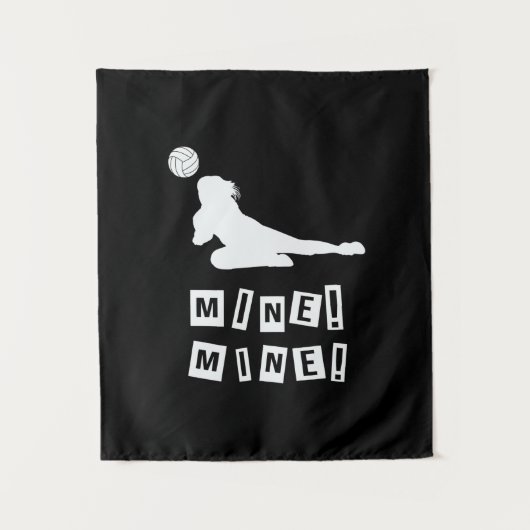 Volleybalspeler | Volleybalmijn Wandkleed (Voorkant)