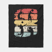 Volleybalspelretro Fleece Deken (Voorkant)