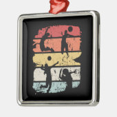 Volleybalspelretro Metalen Ornament (Links)