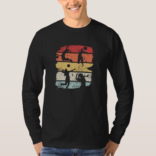 Volleybalspelretro T-shirt (Voorkant)