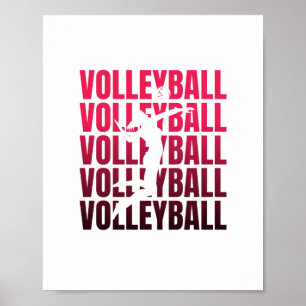 Volleybalsport Cadeaubonnen van Coach Team Playe Poster