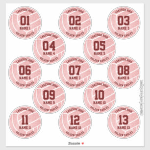  volleybalsport met thema viering sticker