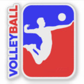Volleybalsporten | 3"x 3"- Glanzend Transparant Sticker (Voorkant)