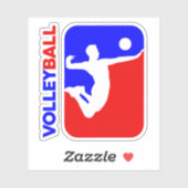 Volleybalsporten | 3"x 3"- Glanzend Transparant Sticker (Vel)