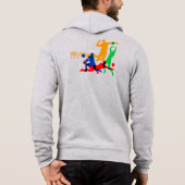 Volleybalsporten mannen | Hoodie met volledige rit (Achterkant)
