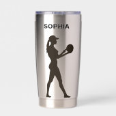 Volleybalster Meisje, Sport Meisje Geïsoleerde Drinkbeker (Achterkant)