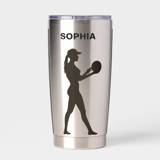 Volleybalster Meisje, Sport Meisje Geïsoleerde Drinkbeker (Achterkant)