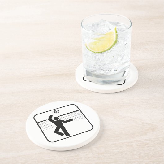 Volleybalsymbool Onderzetter (Zijkant)