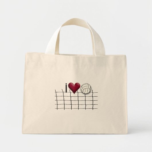 Volleybaltas Mini Tote Bag (Voorkant)