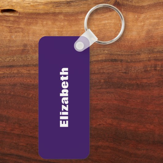 Volleybalteam Atleet Jersey nummer paarse Sleutelhanger (Achterkant)