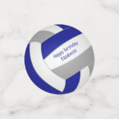 volleybalteam blauw - grijze jongens confetti (Kleine voorkant)