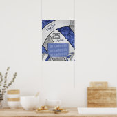 volleybalteam blauw - grijze meisjes poster (Keuken)