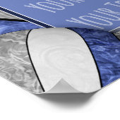 volleybalteam blauw - grijze meisjes poster (Hoek)