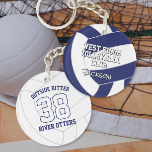 volleybalteam kleuren geschenken blauw of ELKE kle Sleutelhanger
