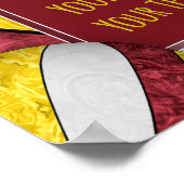 volleybalteam maroon - gele meisjes foto poster (Hoek)