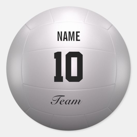 Volleybalteam Ronde Sticker (Voorkant)