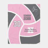 Volleybalteam Senior Night Cadeau Aangepaste Kleur Fleece Deken (Voorkant)