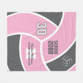 Volleybalteam Senior Night Cadeau Aangepaste Kleur Fleece Deken (Voorkant (Horizontaal))