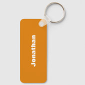 volleybalteam sportatleet naam sinaasappel grijs sleutelhanger (Achterkant)